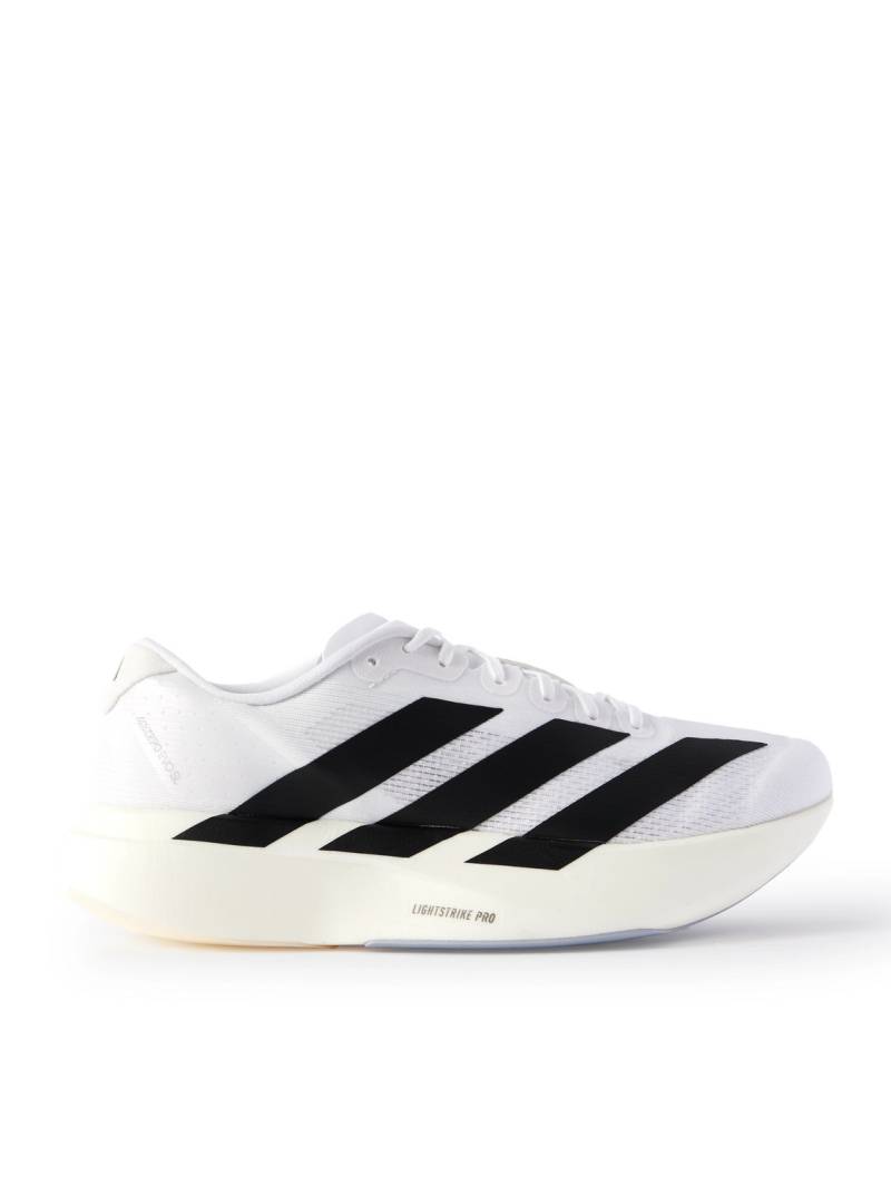 ADIDAS RUNNING - Adizero Evo SL Striped Mesh Running Sneakers - Men - White - UK 10.5 von ADIDAS RUNNING