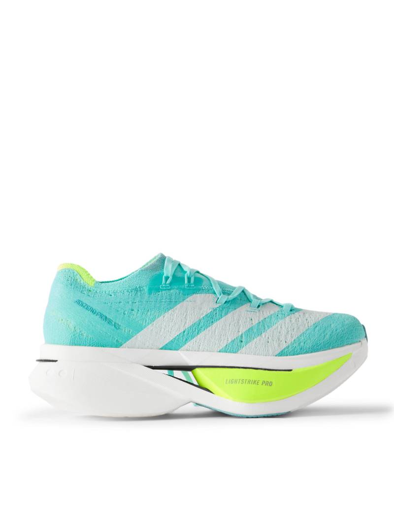 ADIDAS RUNNING - Adizero Prime X3 Striped Rubber-Trimmed STRUNG Running Sneakers - Men - Blue - UK 8.5 von ADIDAS RUNNING