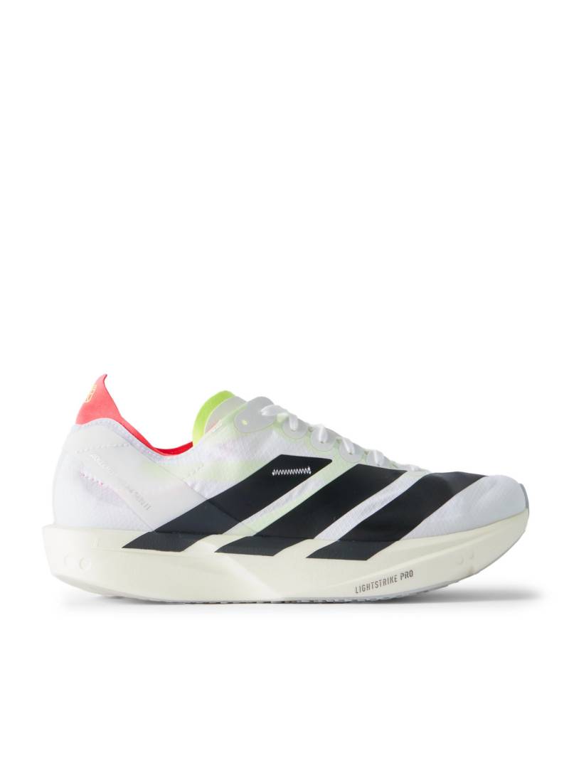 ADIDAS RUNNING - Adizero Takumi Sen 11 Rubber-Trimmed Ripstop Running Sneakers - Men - White - UK 12.5 von ADIDAS RUNNING