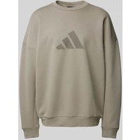 ADIDAS SPORTSWEAR Oversized Sweatshirt mit Label-Print in Taupe, Größe M von ADIDAS SPORTSWEAR