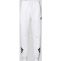 ADIDAS SPORTSWEAR Regular Fit Sweatpants mit Logo-Print in Weiss, Größe XXL ADIDAS SPORTSWEAR Regular Fit Sweatpants mit Logo-Print in Weiss, Größe XXL von ADIDAS SPORTSWEAR