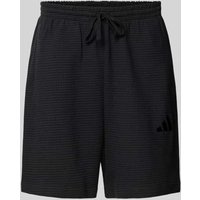 adidas Sportswear Shorts mit elastischem Bund und Label-Stitching in Black, Größe L von adidas Sportswear