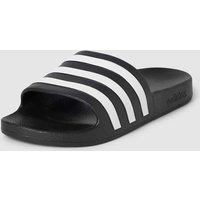 ADIDAS SPORTSWEAR Slides mit labeltypischen Streifen Modell 'ADILETTE AQUA' in Black, Größe 37 von ADIDAS SPORTSWEAR