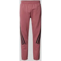 ADIDAS SPORTSWEAR Slim Fit Sweatpants mit labeltypischen Streifen in Altrosa, Größe L von ADIDAS SPORTSWEAR