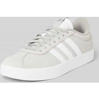 ADIDAS SPORTSWEAR Sneaker aus echtem Leder Modell 'COURT' in Hellgrau, Größe 40 von ADIDAS SPORTSWEAR