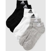 ADIDAS SPORTSWEAR Sneakersocken mit Label-Detail Modell 'CUSH ANKLE' im 6er-Pack in Weiss, Größe 39/42 von ADIDAS SPORTSWEAR