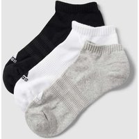 adidas Sportswear Sneakersocken mit Label-Print im 3er-Pack in Mittelgrau Melange, Größe L von adidas Sportswear