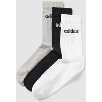 ADIDAS SPORTSWEAR Socken mit Label-Detail im 3er-Pack in Mittelgrau, Größe 40/42 von ADIDAS SPORTSWEAR