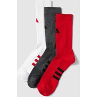 ADIDAS SPORTSWEAR Socken mit Label-Details im 3er-Pack in Dunkelrot, Größe 37/39 von ADIDAS SPORTSWEAR