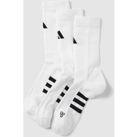 ADIDAS SPORTSWEAR Socken mit Label-Stitching Modell 'CUSH' im 3er-Pack in Weiss, Größe S von ADIDAS SPORTSWEAR