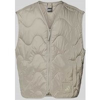 ADIDAS SPORTSWEAR Steppweste mit Logo-Patch Modell 'NUGANIC' in Taupe, Größe XXL von ADIDAS SPORTSWEAR