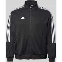 ADIDAS SPORTSWEAR Sweatjacke mit Label-Patch Modell 'TIRO' in Black, Größe XXL von ADIDAS SPORTSWEAR