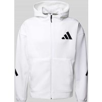 ADIDAS SPORTSWEAR Sweatjacke mit Label-Print in Weiss, Größe XXL von ADIDAS SPORTSWEAR