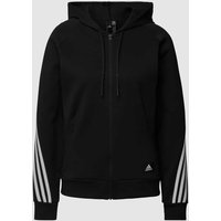 ADIDAS SPORTSWEAR Sweatjacke mit Label-Streifen in Black, Größe XS von ADIDAS SPORTSWEAR