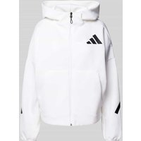 ADIDAS SPORTSWEAR Sweatjacke mit Logo-Print in Black, Größe XS von ADIDAS SPORTSWEAR
