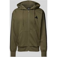 adidas Sportswear Sweatjacke mit Logo-Stitching in Oliv, Größe L von adidas Sportswear