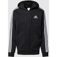 ADIDAS SPORTSWEAR Sweatjacke mit Logo-Streifen in Black, Größe S von ADIDAS SPORTSWEAR