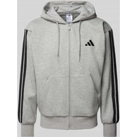 ADIDAS SPORTSWEAR Sweatjacke mit Viskose-Anteil und Logo-Stitching in Hellgrau, Größe S von ADIDAS SPORTSWEAR