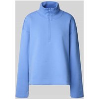 adidas Sportswear Sweatshirt mit Stehkragen und Reißverschluss in Blau, Größe XL von adidas Sportswear