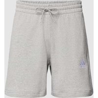 ADIDAS SPORTSWEAR Sweatshorts mit Label-Stitching in Hellgrau Melange, Größe L von ADIDAS SPORTSWEAR