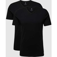 ADIDAS SPORTSWEAR T-Shirt mit Label-Print im 2er-Pack in Black, Größe L von ADIDAS SPORTSWEAR