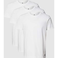 ADIDAS SPORTSWEAR T-Shirt mit Label-Print im 3er-Pack in Weiss, Größe L von ADIDAS SPORTSWEAR