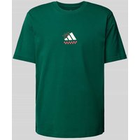 adidas Sportswear T-Shirt mit Label-Print in Dunkelgruen, Größe XXL von adidas Sportswear