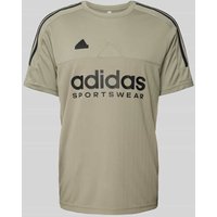 ADIDAS SPORTSWEAR T-Shirt mit Label-Print in Taupe, Größe S von ADIDAS SPORTSWEAR