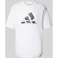 ADIDAS SPORTSWEAR T-Shirt mit Label-Print in Weiss, Größe XXL ADIDAS SPORTSWEAR T-Shirt mit Label-Print in Weiss, Größe XXL von ADIDAS SPORTSWEAR
