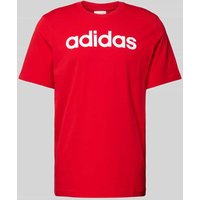 ADIDAS SPORTSWEAR T-Shirt mit Label-Print und Rundhalsausschnitt in Rot, Größe S von ADIDAS SPORTSWEAR