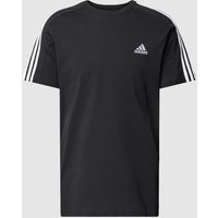 ADIDAS SPORTSWEAR T-Shirt mit Label-Stitching in Black, Größe S von ADIDAS SPORTSWEAR