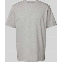 ADIDAS SPORTSWEAR T-Shirt mit Label-Stitching in Mittelgrau Melange, Größe L von ADIDAS SPORTSWEAR