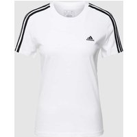 ADIDAS SPORTSWEAR T-Shirt mit Label-Stitching in Weiss, Größe M von ADIDAS SPORTSWEAR