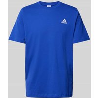 ADIDAS SPORTSWEAR T-Shirt mit Label-Stitching und Rundhalsausschnitt in Blau, Größe L von ADIDAS SPORTSWEAR