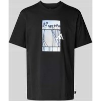 adidas Sportswear T-Shirt mit Motiv-Print Modell 'LENS' in Black, Größe XL von adidas Sportswear
