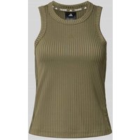 adidas Sportswear Tanktop mit gerippten Abschlüssen in Khaki, Größe XS von adidas Sportswear
