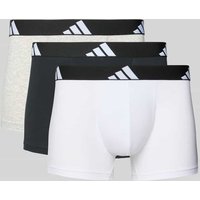 adidas Sportswear Trunks mit elastischem Logo-Bund im 3er-Pack in Anthrazit, Größe L adidas Sportswear Trunks mit elastischem Logo-Bund im 3er-Pack in Anthrazit, Größe L von adidas Sportswear
