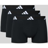 adidas Sportswear Trunks mit elastischem Logo-Bund im 3er-Pack in Black, Größe M von adidas Sportswear