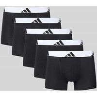 adidas Sportswear Trunks mit elastischem Logo-Bund im 5er-Pack in Black, Größe S von adidas Sportswear
