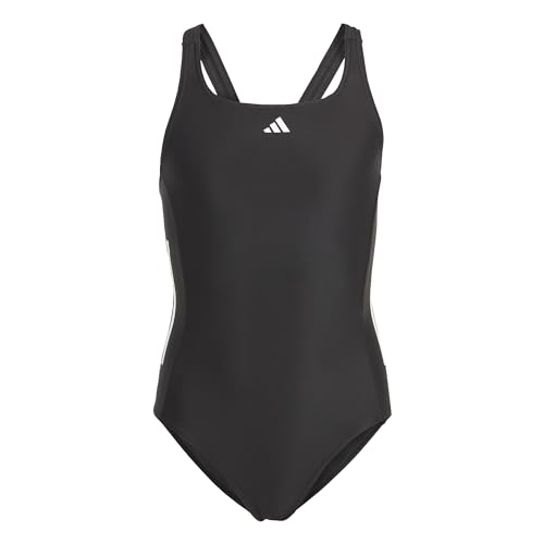 ADIDAS Girl's Cut 3S Suit Swimsuit, Black/White, 5-6 Years von adidas