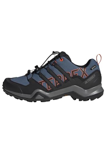 adidas Herren Terrex Swift R2 Gore-TEX Hiking Shoes Wanderschuhe, Wonder Steel/Core Black/Orange, 42 EU von adidas