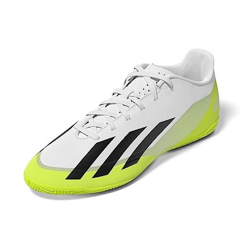 adidas Damen X Crazyfast.4 in Football Shoes (Indoor), FTWR White Core Black Lucid Lemon, 42 2/3 EU von adidas