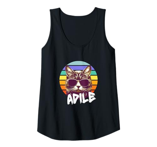 Damen ADILE - Schöner Mädchen Name mit lustiger Katze Tank Top Damen ADILE - Schöner Mädchen Name mit lustiger Katze Tank Top von ADILE Tochter Enkel Geburtstag Geschenkideen