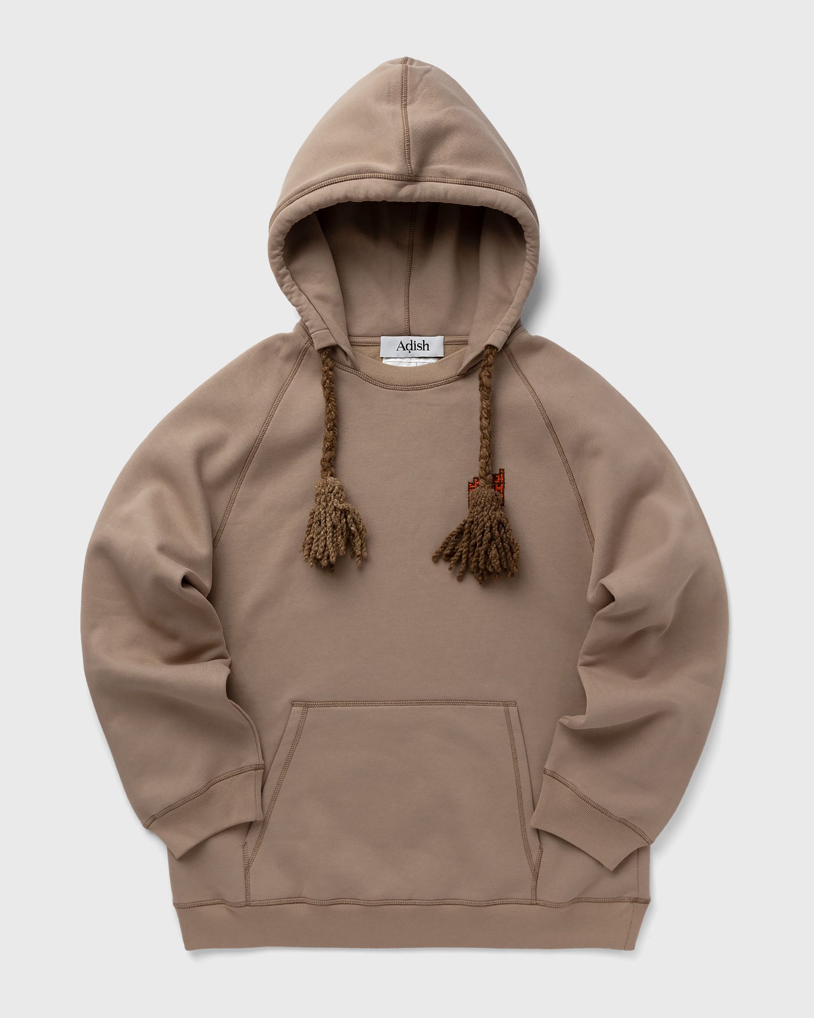 ADISH Tatreez Logo Contrast Stitched Lakiya Hoodie men Hoodies brown in Größe:L von ADISH