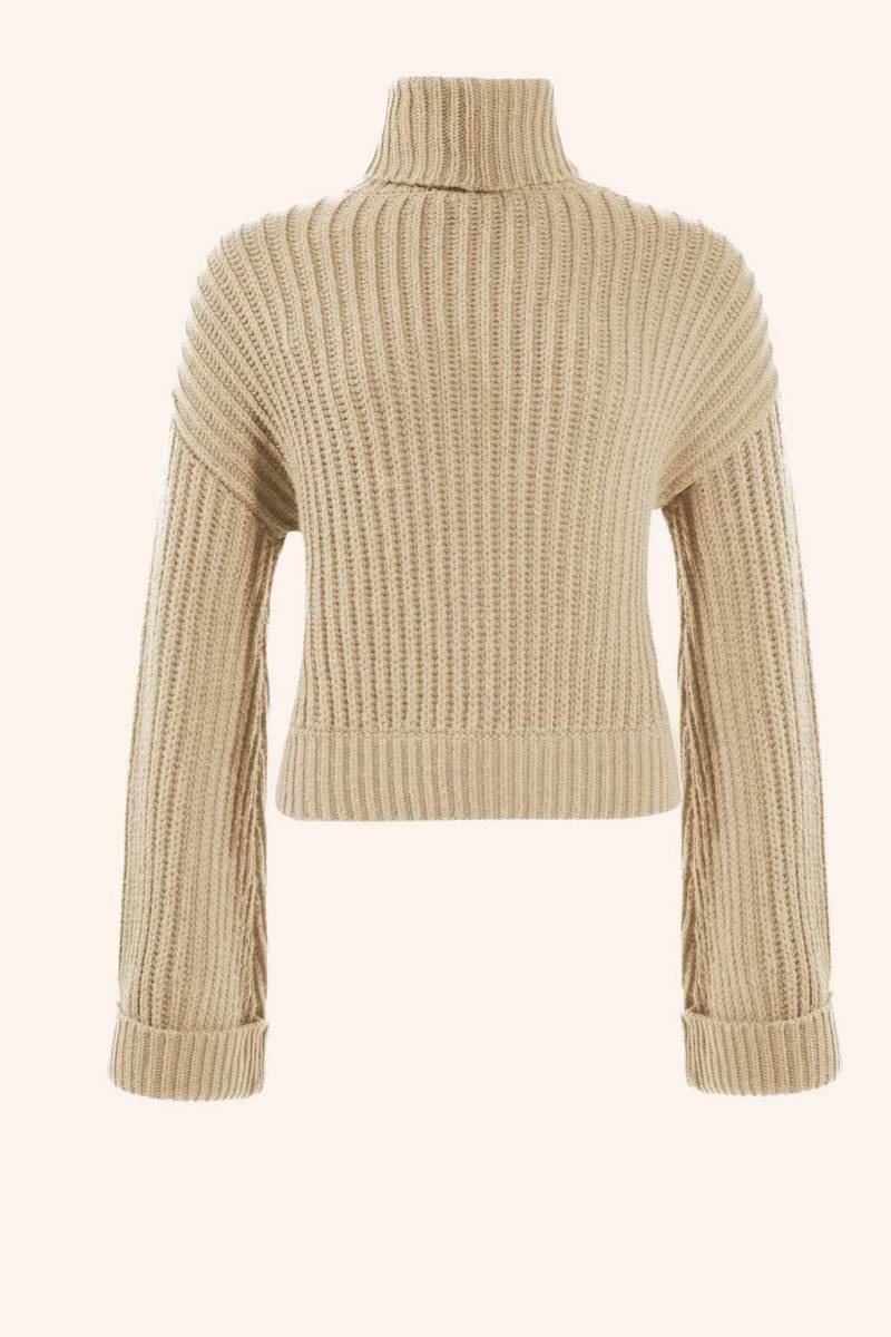 Adlysh Pullover Crop Pullover Mit Wolle beige von ADLYSH