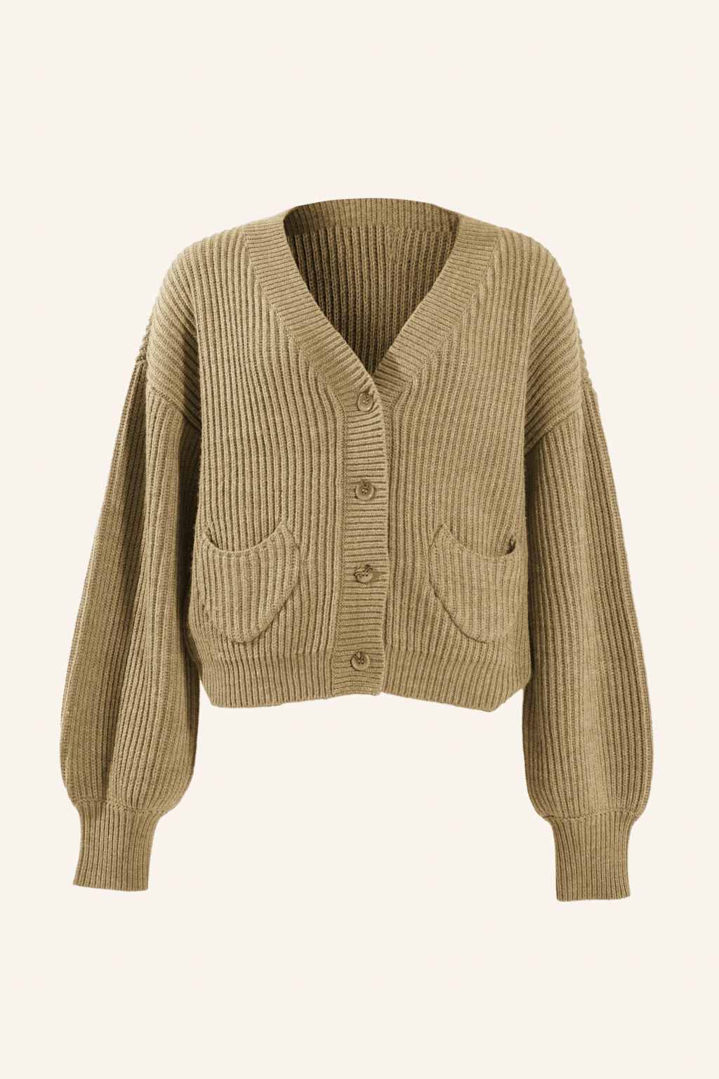 Adlysh Rippstrick Cardigan Mit Wolle braun von ADLYSH