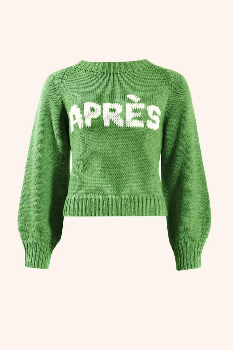 Adlysh Pullover Pullover Rundhals Mit Aprés Detail gruen von ADLYSH