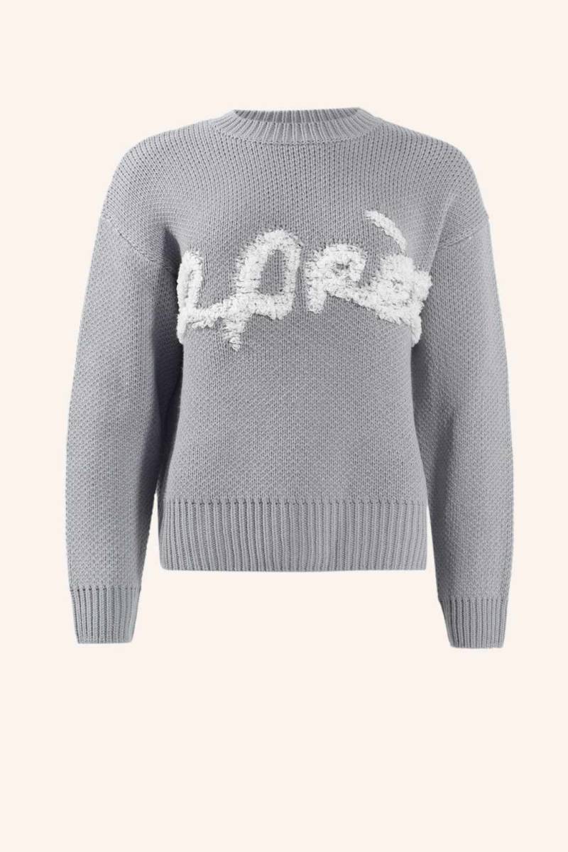 Adlysh Strickpullover Mit Aprés Schriftzug blau von ADLYSH