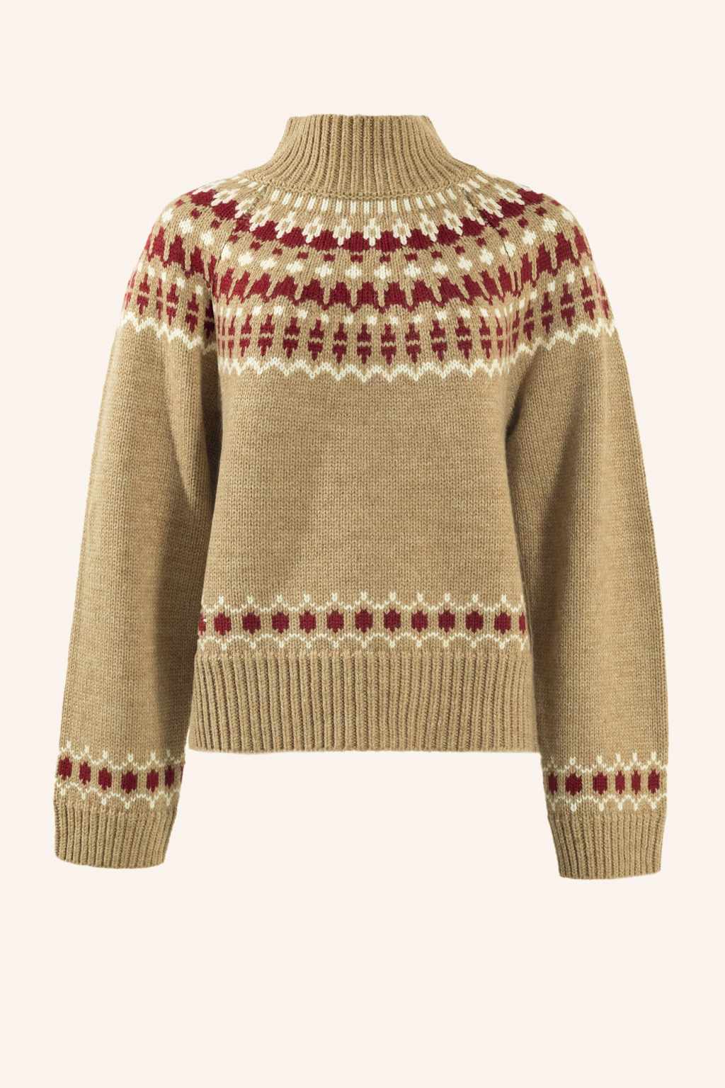Adlysh Pullover Wollpullover Mit Jacquardmuster braun von ADLYSH