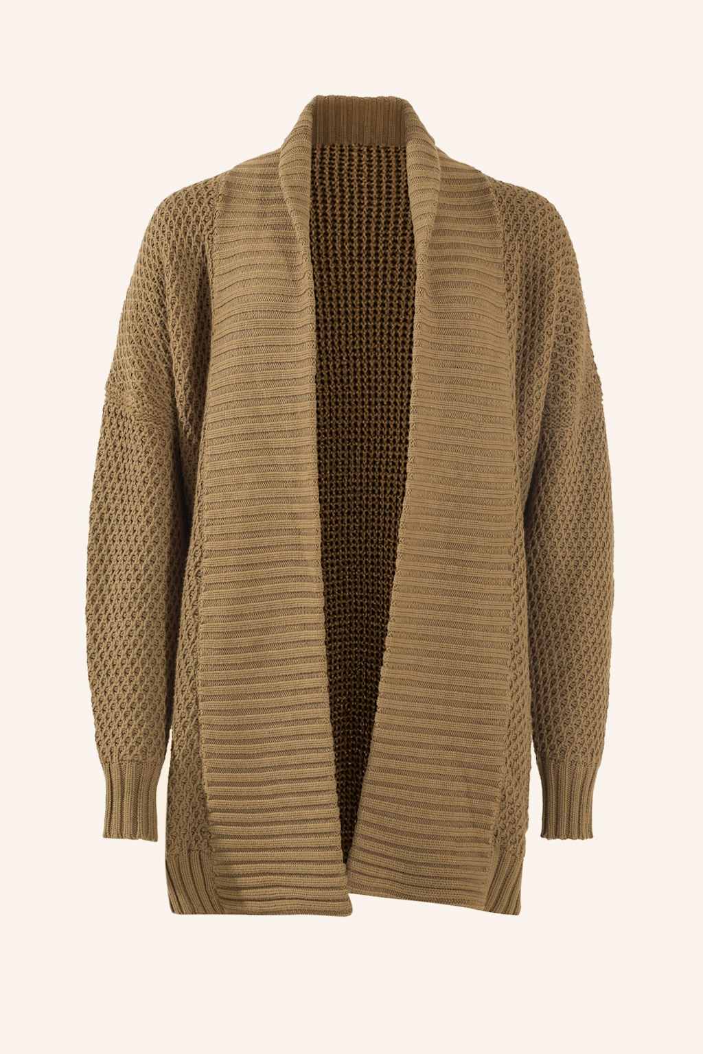 Adlysh Strickcardigan Mit Gürtel braun von ADLYSH